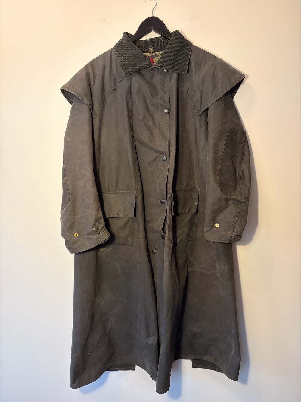 Vintage Barbour WK Backhouse Waxed Duster Coat New Zealand Stockman Small 38